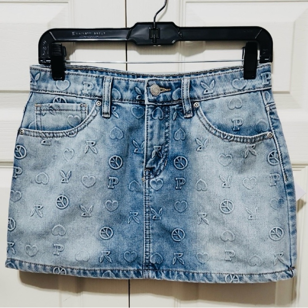 🆕 PlayBoy Denim Mini Skirt